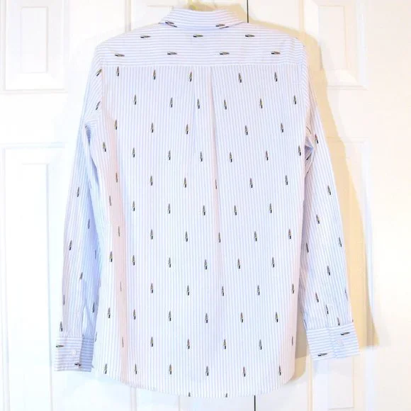 Banana Republic | 'Lipstick' Novelty Print Striped Dillon Shirt - Picture 7 of 10